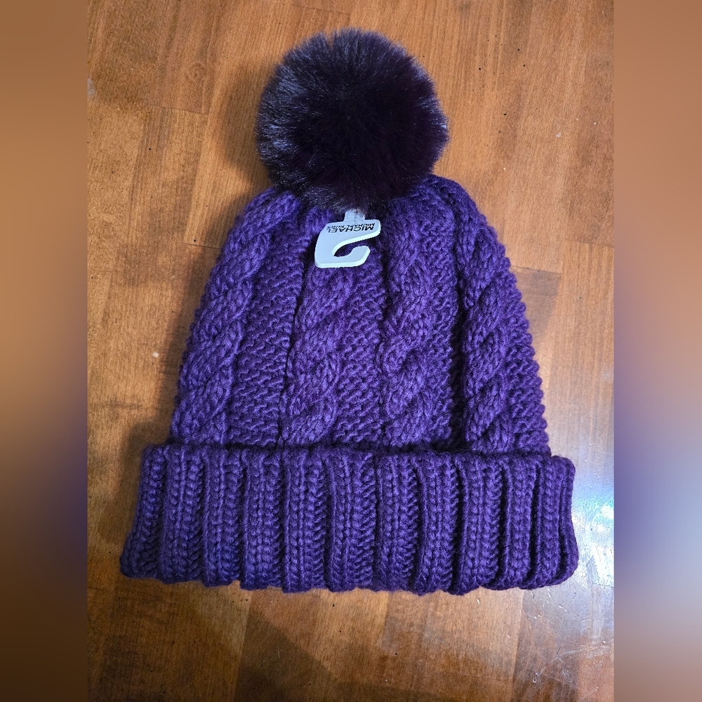 Michael Kors Beanie | Deep Purple - Picture 4 of 4